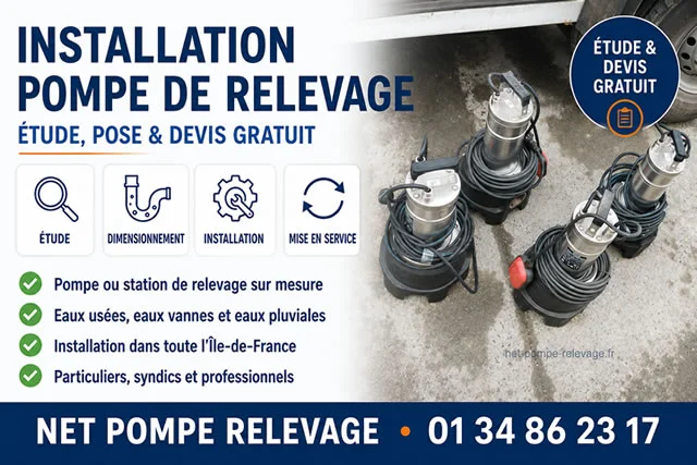 Installateur de pompe de relevage en Île-de-France Installation de pompe de relevage en Île-de-France